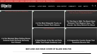 Screenshot of Americansongwriter.com