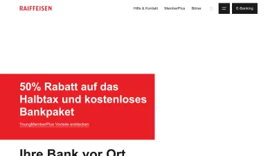 Screenshot of Raiffeisen.ch