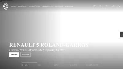 Screenshot of Renault.fr