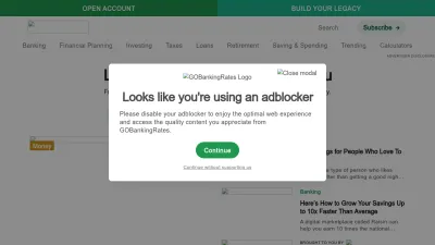 Screenshot of Gobankingrates.com