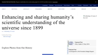 Screenshot of Aas.org