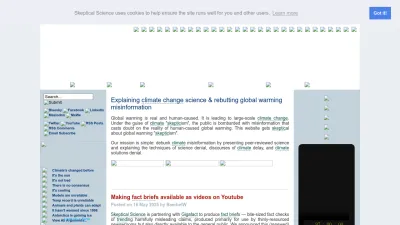 Screenshot of Skepticalscience.com