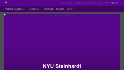 Screenshot of Steinhardt.nyu.edu