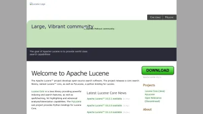 Screenshot of Lucene.apache.org