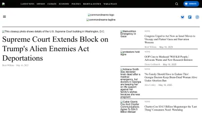 Screenshot of Commondreams.org