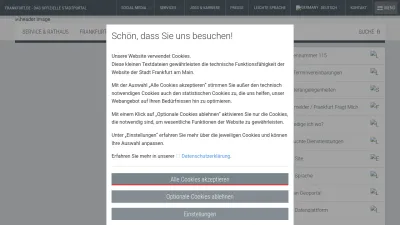 Screenshot of Frankfurt.de