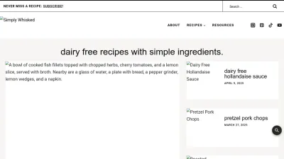 Screenshot preview of simplywhisked.com