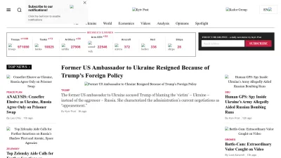 Screenshot of Kyivpost.com