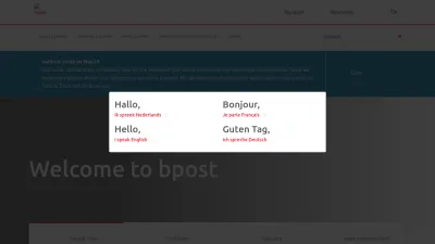 Screenshot of Bpost.be