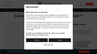 Screenshot of Mediapart.fr