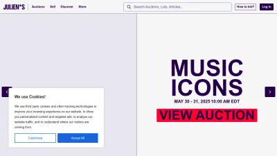 Screenshot preview of juliensauctions.com