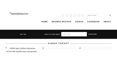 Screenshot of Damndelicious.net