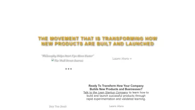 Screenshot of Theleanstartup.com