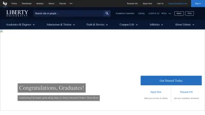 Screenshot of Liberty.edu