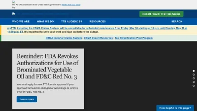 Screenshot of Ttb.gov
