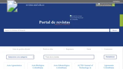 Screenshot of Revistas.unal.edu.co