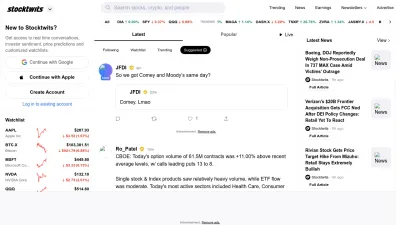 Screenshot preview of stocktwits.com