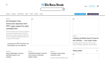 Screenshot of Koreaherald.com