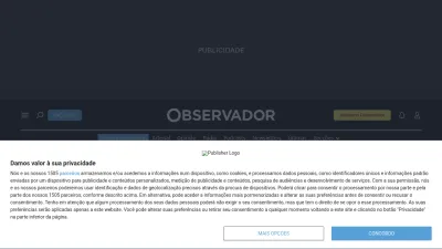 Screenshot of Observador.pt