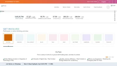 Screenshot preview of mygov.in