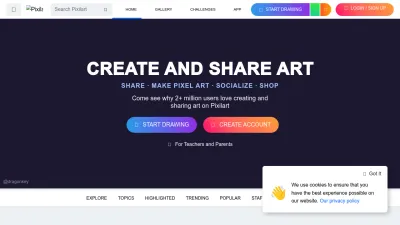 Screenshot of Pixilart.com