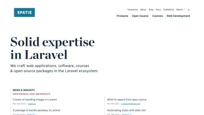 Screenshot of Spatie.be