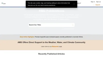Screenshot of Journals.ametsoc.org