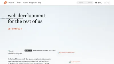 Screenshot of Svelte.dev