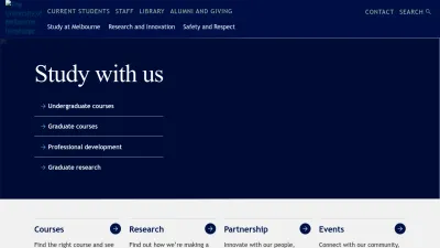 Screenshot of Unimelb.edu.au