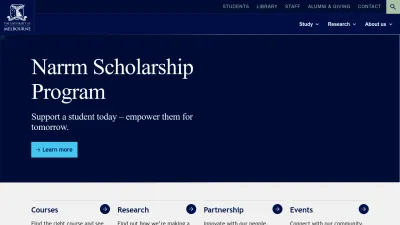 Screenshot preview of unimelb.edu.au