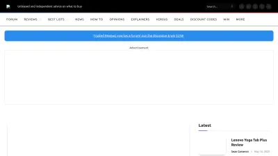 Screenshot of Trustedreviews.com
