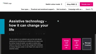 Screenshot preview of rnib.org.uk