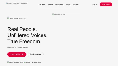 Screenshot of Parler.com