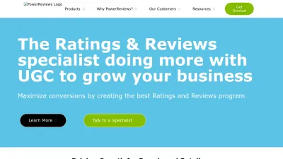 Screenshot of Powerreviews.com