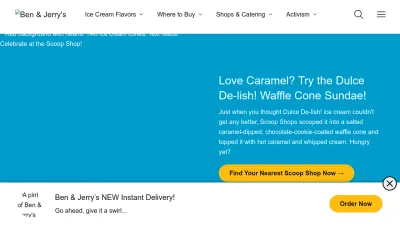 Screenshot of Benjerry.com