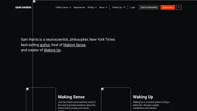 Screenshot of Samharris.org