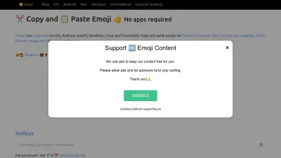 Screenshot of Getemoji.com