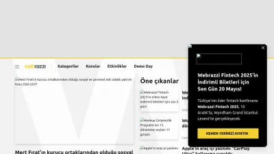 Screenshot of Webrazzi.com