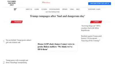Screenshot of Rawstory.com