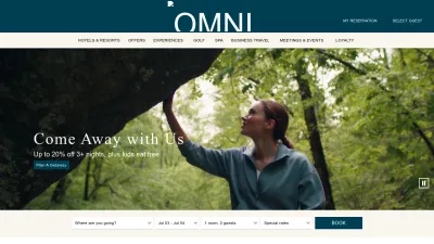 Screenshot preview of omnihotels.com