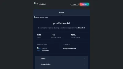 Screenshot of Pixelfed.social