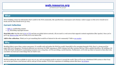 Screenshot of Web.resource.org
