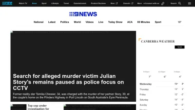 Screenshot preview of 9news.com.au