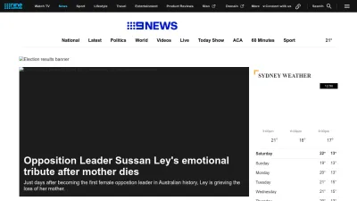 Screenshot of 9news.com.au