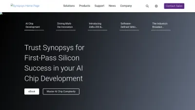 Screenshot of Synopsys.com