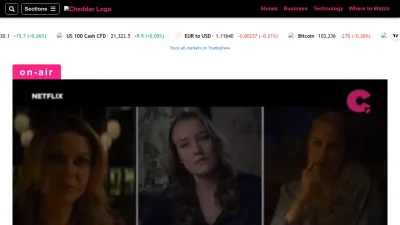 Screenshot of Cheddar.com