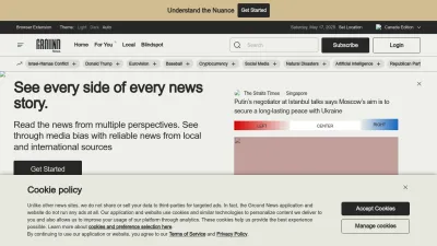 Screenshot of Ground.news
