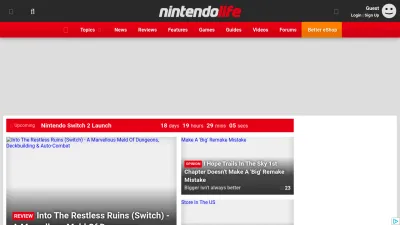 Screenshot of Nintendolife.com
