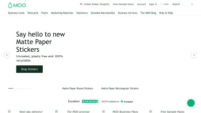 Screenshot of Moo.com