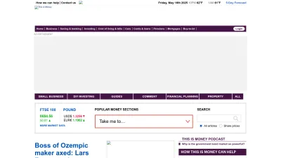Screenshot of Thisismoney.co.uk